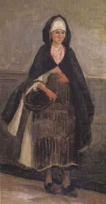 Jean Baptiste Camille  Corot Femme de Pecheur de Dieppe (mk11)
